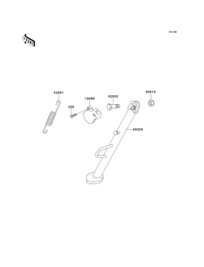 KLE250 Подножка