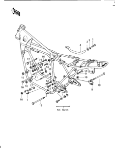 KZ1000 Рама ,крепежные детали