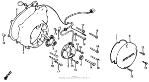 CB1000 Left crankcase cover + advancer