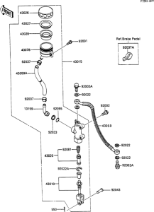 ZX600 Задний торм цилиндр