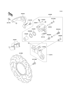KLX250 Задний тормоз