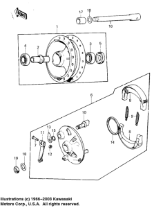 KD80 Front hub / brake