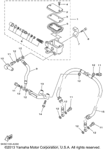 XVS1100APC Главный тормозной цилиндр