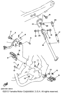 WR250Z Stand - footrest