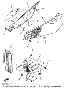 YZ80F1 Боковые обтекатели
