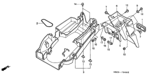 CB600F21 Заднее крыло