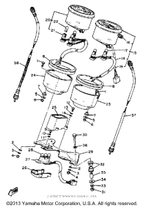 XS650SH Speedometer tachometer