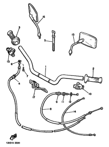 XS400 Handlebar. cable