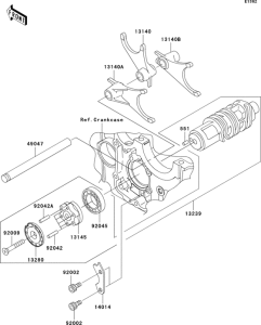 ZR1200 Валы и вилки переключения передач