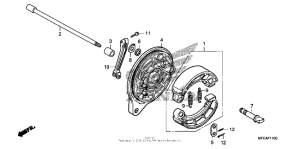 VT750C2B Задний тормоз