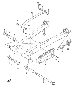 GZ125 Маятник задний