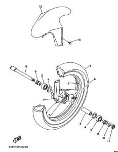 TZ250 Переднее колесо