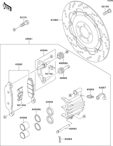 EJ650 Передний тормоз