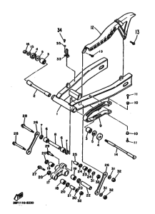 FZR400 FZR400U Задний рычаг и подвеска