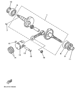 YE50 Коленчатый вал и поршни