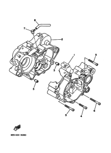 YZ80 Картер двигателя