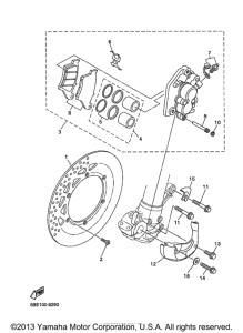 YZ400FK Передний суппорт