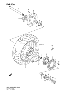 GSX-R600U2 Rear wheel complete assy