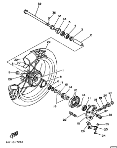 TW200E Переднее колесо