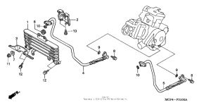 RVT1000R Oil cooler ('00-'01)