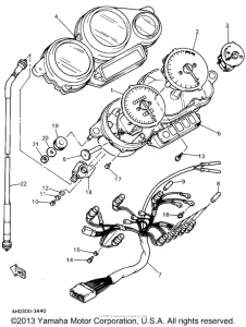 YZF750RF Приборы