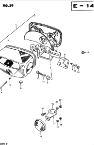 GSX400 Задний комбинированный сигнал