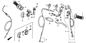 CR250R Handle lever / switch /  cable