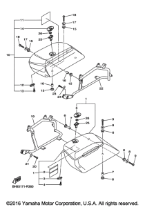 XVS1300CT Боковые кофры