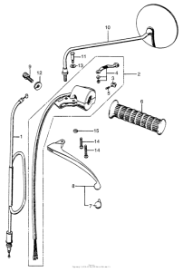 CL350 Left handle switch + cable
