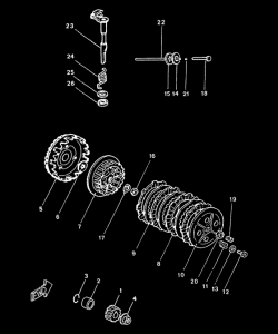 TZR50 Сцепление