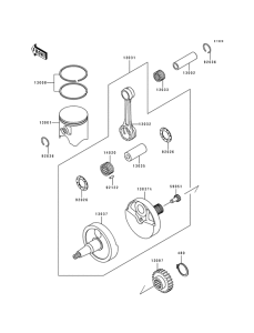 KX500 Crankshaft / piston
