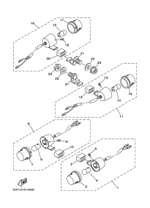 TW225E Rear flasher light assy