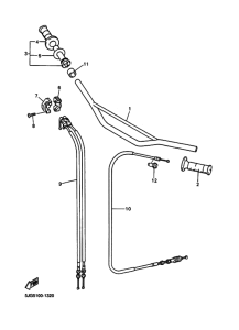 YZ426F Рулевой рычаг и кабель