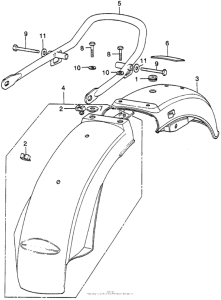 CB750 Задний бампер
