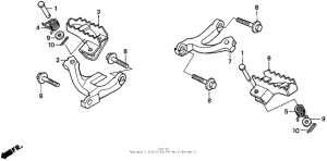 XR200R Подножки