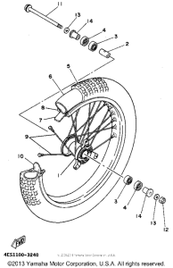YZ80F1 Переднее колесо