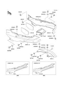 ZX1100 Side covers / chain cover(zx1100-e2 / e3)