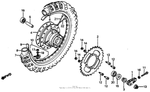 CR80R Rear wheel 82-83