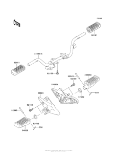 AX125 Подножки