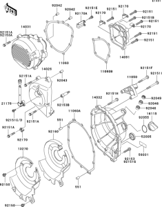 ZX600 Крышки двигателя