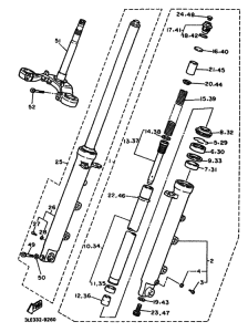 FZR1000 FZR1000W Вилка передней оси