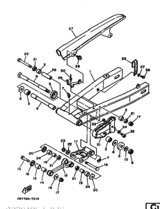 TZR250 Задний рычаг и подвеска