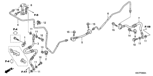 NSS250X Шланги и трубки заднего тормоза
