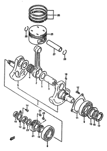 DR650 Вал коленчатый