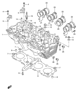 GSF600 Головка цилиндров