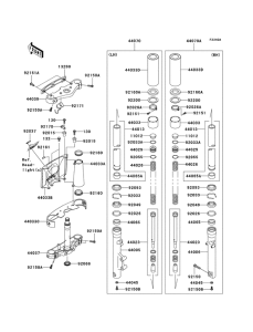 VN1500 Вилка передней оси