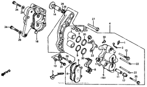 VF700C Front brake caliper 84