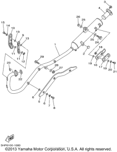 TTR125P Выхлопная система