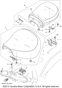 XV1600ANC Сиденье