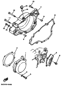 YZ250WR YZ250WRW Crankcase cover ass`y  (v
